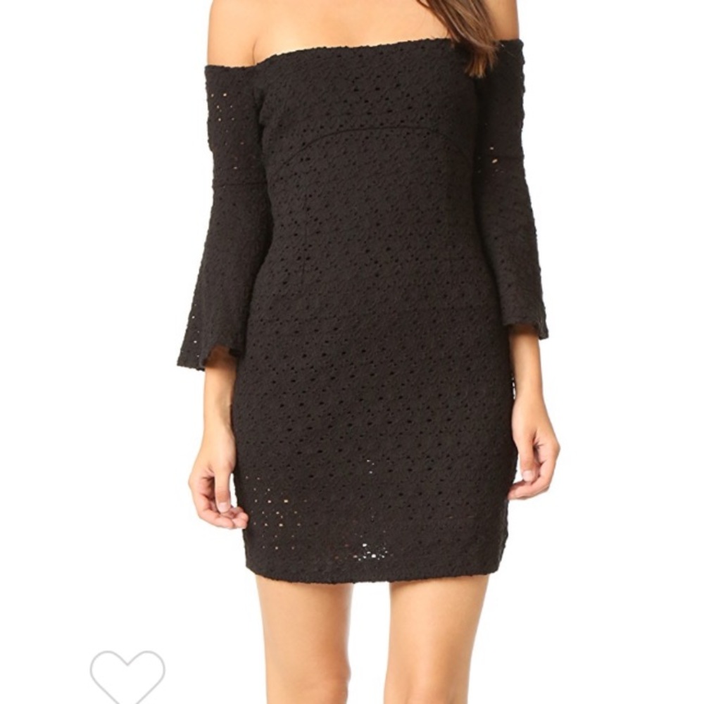 Free People Black Sophia Bodycon Dress